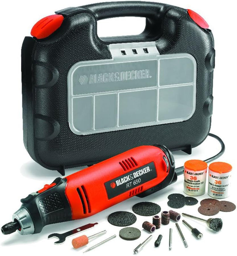 Black+Decker 90W Rotary Tool + Accessories + Kitbox Tools Black+Decker 90W Rotary Tool + Accessories + Kitbox Black+Decker 90W Rotary Tool + Accessories + Kitbox BLACK+DECKER