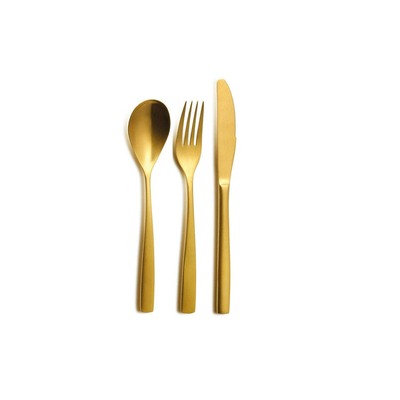 ORO BCN Colors Gold Stainless Steel Flatware Cutlery Set ORO BCN Colors Gold Stainless Steel Flatware ORO BCN Colors Gold Stainless Steel Flatware The Chefs Warehouse By MG