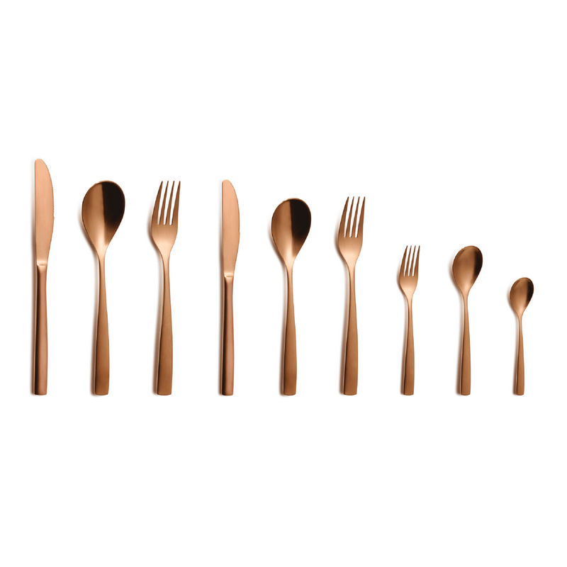 ORO BCN Colors Copper Stainless Steel Flatware Cutlery Set ORO BCN Colors Copper Stainless Steel Flatware ORO BCN Colors Copper Stainless Steel Flatware The Chefs Warehouse By MG