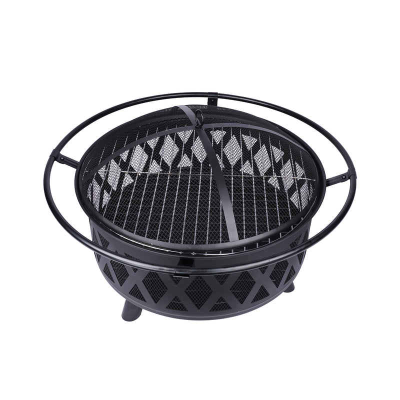 LifeStyle Outdoor Firepit With Grill 76x76x60Cm Outdoor Barbque LifeStyle Outdoor Firepit With Grill 76x76x60Cm LifeStyle Outdoor Firepit With Grill 76x76x60Cm LifeStyle