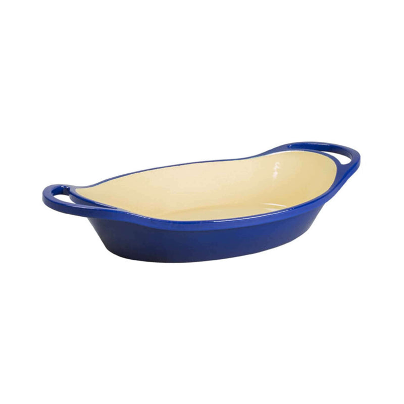 1.9L Oval Blue Essential Enamel Cast Iron Casserole Cast Iron 1.9L Oval Blue Essential Enamel Cast Iron Casserole 1.9L Oval Blue Essential Enamel Cast Iron Casserole Lodge