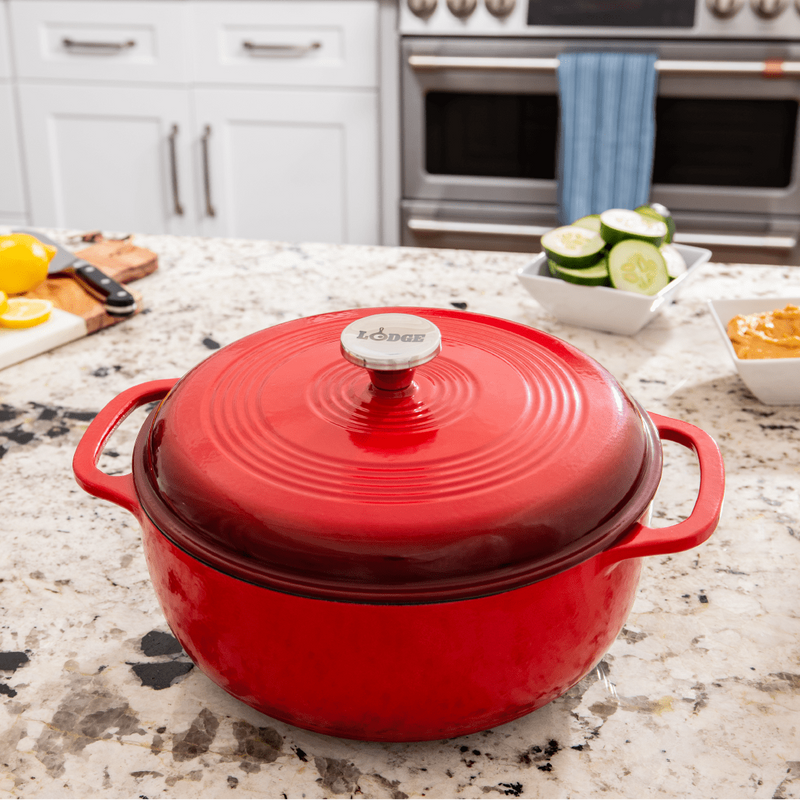 5.5L Essential Enamel Cast Iron Dutch Oven Dutch Ovens 5.5L Essential Enamel Cast Iron Dutch Oven 5.5L Essential Enamel Cast Iron Dutch Oven Lodge