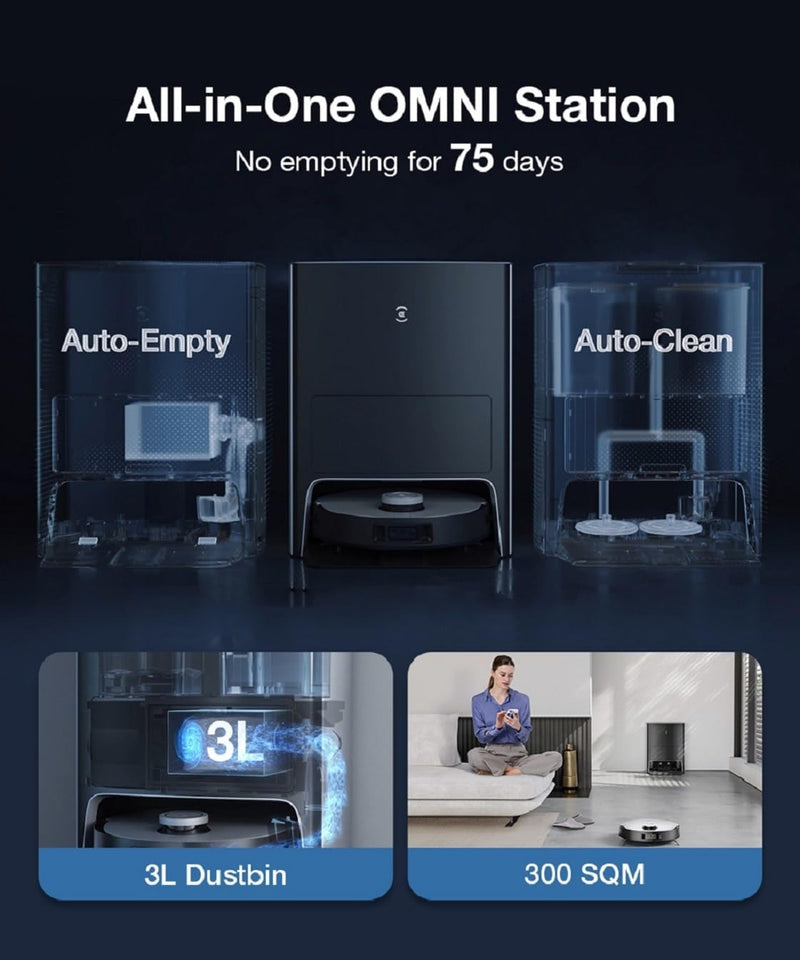 DEEBOT X1 OMNI | 5000Pa Robot Vacuum & Mop | Auto Clean Outlet DEEBOT X1 OMNI | 5000Pa Robot Vacuum & Mop | Auto Clean DEEBOT X1 OMNI | 5000Pa Robot Vacuum & Mop | Auto Clean ECOVACS