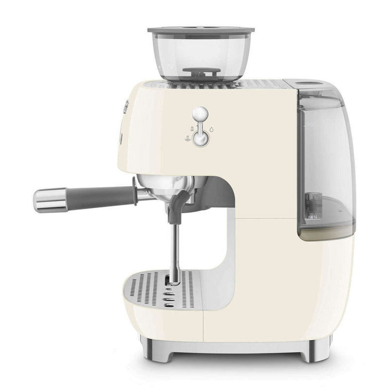 50's Style - Espresso Manual Coffee Machine With Grinder Cream Coffee Makers & Espresso Machines 50's Style - Espresso Manual Coffee Machine With Grinder Cream 50's Style - Espresso Manual Coffee Machine With Grinder Cream Smeg