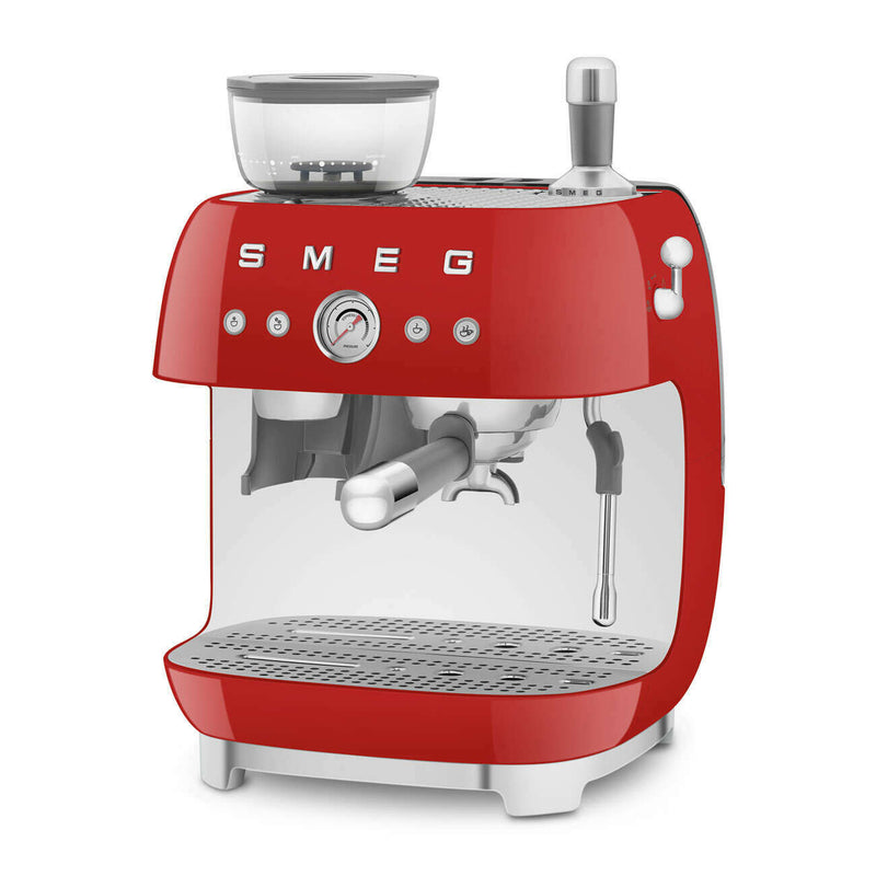 50's Style - Espresso Manual Coffee Machine With Grinder Red Coffee Makers & Espresso Machines 50's Style - Espresso Manual Coffee Machine With Grinder Red 50's Style - Espresso Manual Coffee Machine With Grinder Red Smeg