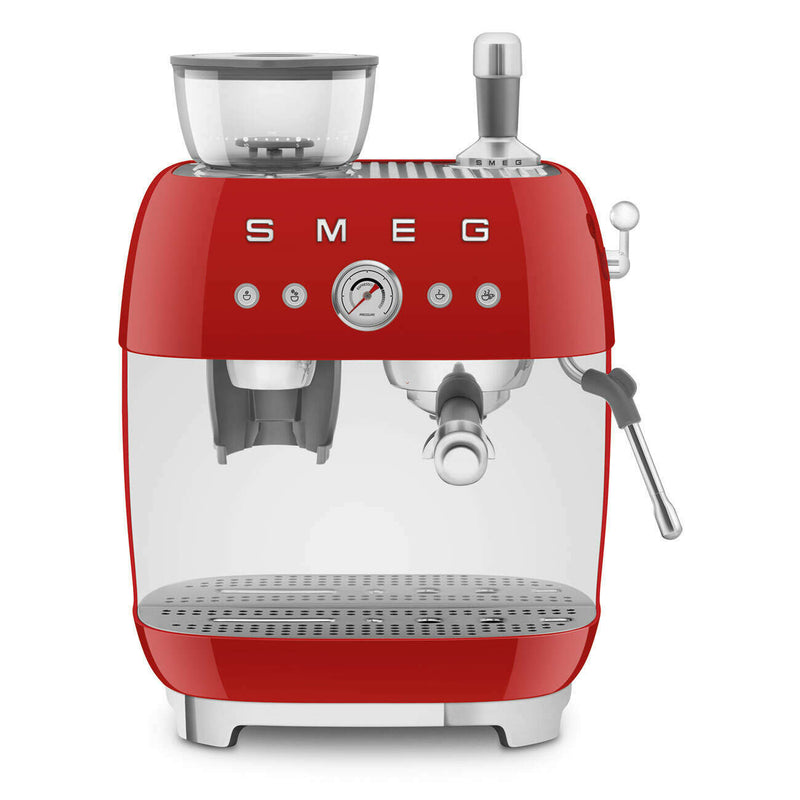 50's Style - Espresso Manual Coffee Machine With Grinder Red Coffee Makers & Espresso Machines 50's Style - Espresso Manual Coffee Machine With Grinder Red 50's Style - Espresso Manual Coffee Machine With Grinder Red Smeg