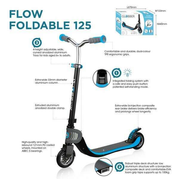 Flow Foldable Scooters 125 scooters Flow Foldable Scooters 125 Flow Foldable Scooters 125 Globber