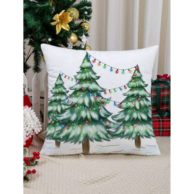 Fairy Light Hand Painted Christmas Tree Cushion Cover - 1 Piece Christmas decoration Fairy Light Hand Painted Christmas Tree Cushion Cover - 1 Piece Fairy Light Hand Painted Christmas Tree Cushion Cover - 1 Piece Dream G Store