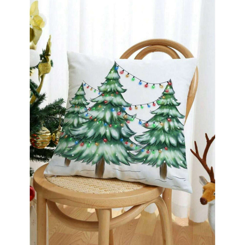 Fairy Light Hand Painted Christmas Tree Cushion Cover - 1 Piece Christmas decoration Fairy Light Hand Painted Christmas Tree Cushion Cover - 1 Piece Fairy Light Hand Painted Christmas Tree Cushion Cover - 1 Piece Dream G Store