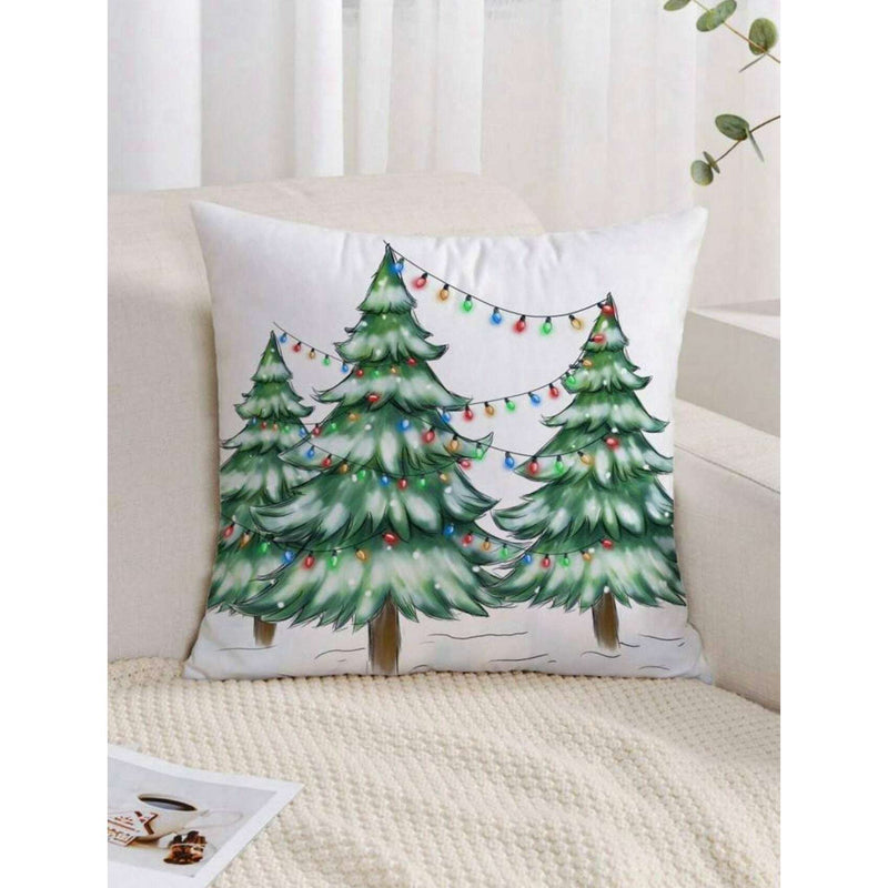 Fairy Light Hand Painted Christmas Tree Cushion Cover - 1 Piece Christmas decoration Fairy Light Hand Painted Christmas Tree Cushion Cover - 1 Piece Fairy Light Hand Painted Christmas Tree Cushion Cover - 1 Piece Dream G Store