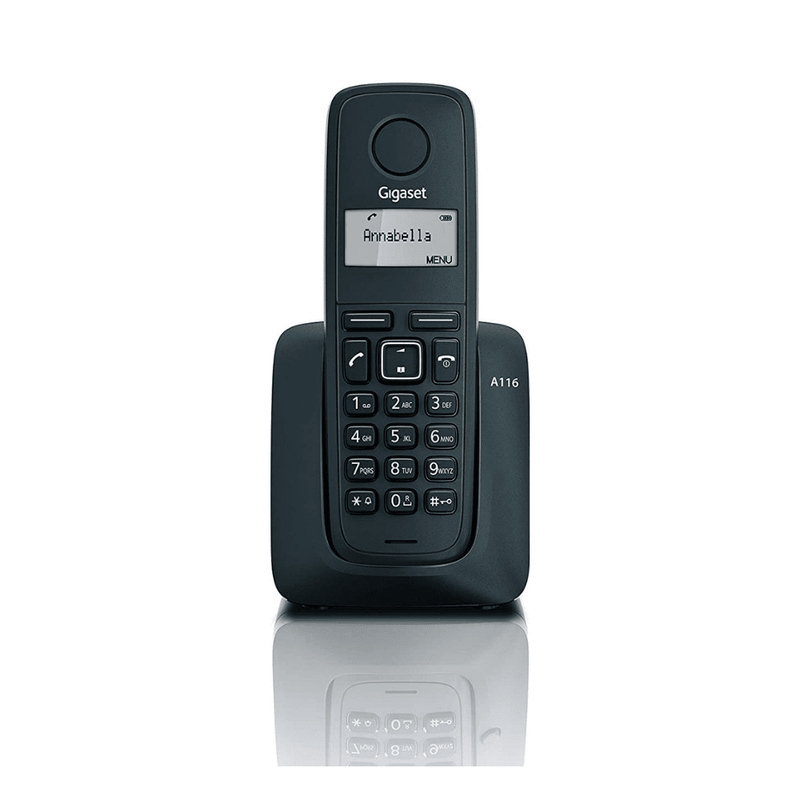 Cordless Phone, A116 - Black phone Cordless Phone, A116 - Black Cordless Phone, A116 - Black Gigaset