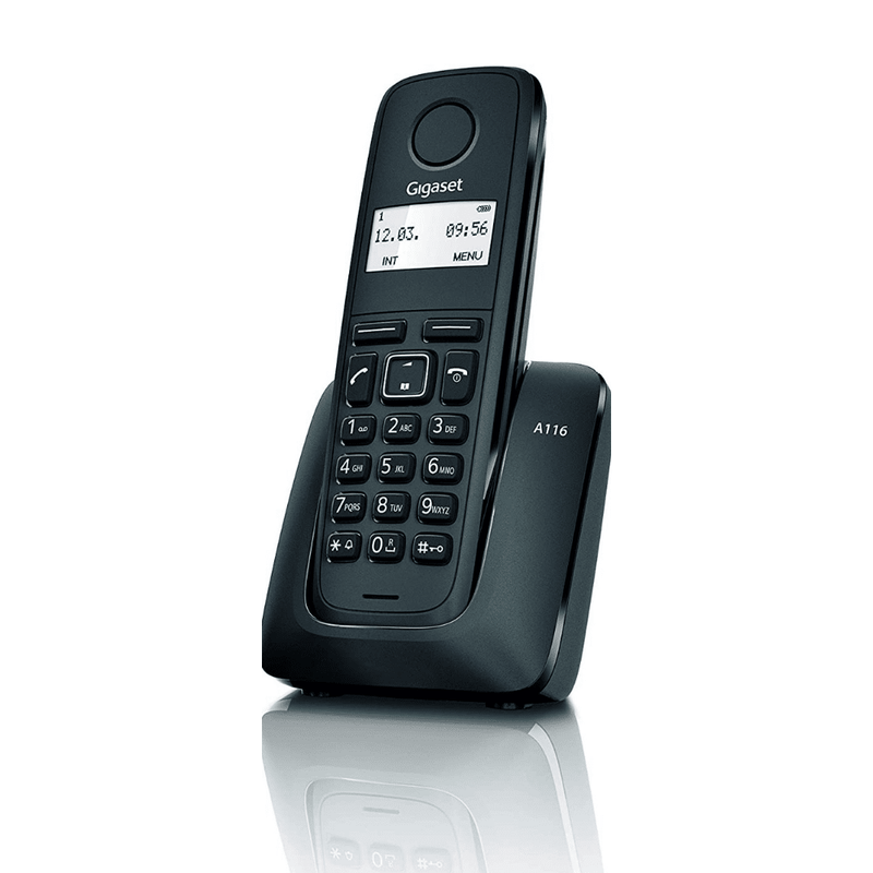 Cordless Phone, A116 - Black phone Cordless Phone, A116 - Black Cordless Phone, A116 - Black Gigaset