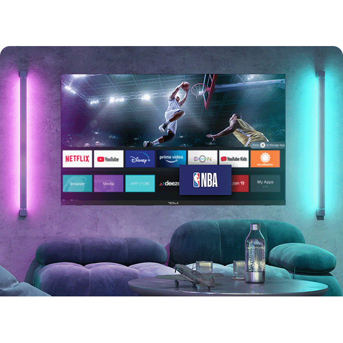 43" TV Series 3 UHD Smart Frameless – VIDAA operating system Televisions 43" TV Series 3 UHD Smart Frameless – VIDAA operating system 43" TV Series 3 UHD Smart Frameless – VIDAA operating system Tesla