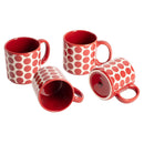 Set of 4 Mugs -  Stoneware Red Dots Mugs Set of 4 Mugs -  Stoneware Red Dots Set of 4 Mugs -  Stoneware Red Dots United Colors of Benetton