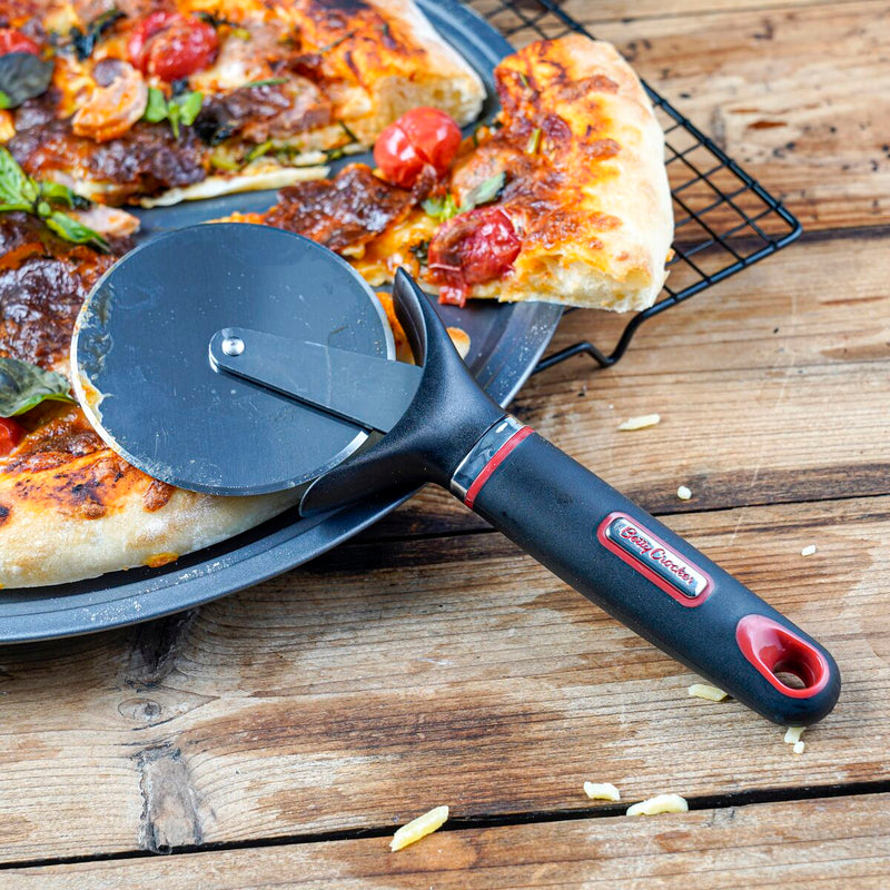 Stainless Steel Pizza Cutter, Rubber Handle  Stainless Steel Pizza Cutter, Rubber Handle Stainless Steel Pizza Cutter, Rubber Handle Betty Crocker