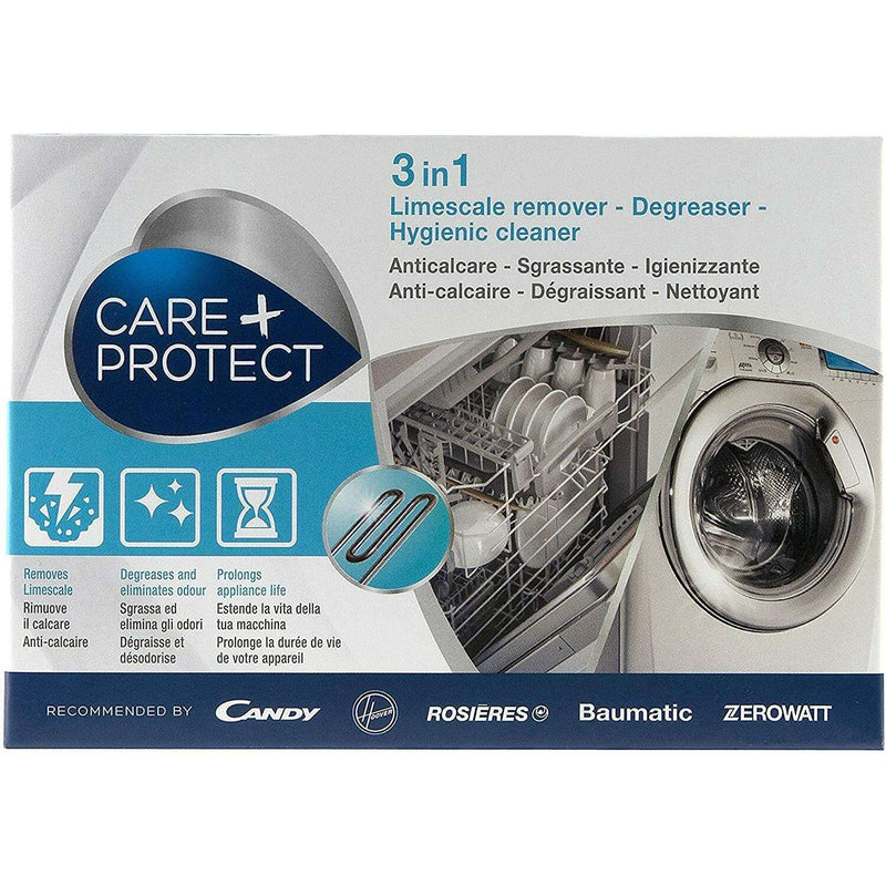 Care + Protect 3 in 1 Washing Machines & Dishwasher Cleaner & Descaler Household Cleaning Supplies Care + Protect 3 in 1 Washing Machines & Dishwasher Cleaner & Descaler Care + Protect 3 in 1 Washing Machines & Dishwasher Cleaner & Descaler Hoover