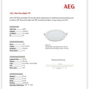 The German Outlet, AEG, LED Downlight 3W Circular Warm