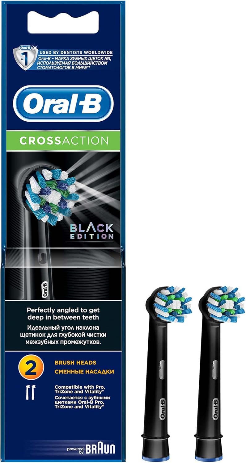 2x Cross Action Black Head Attachment Dental Care 2x Cross Action Black Head Attachment 2x Cross Action Black Head Attachment Oral B