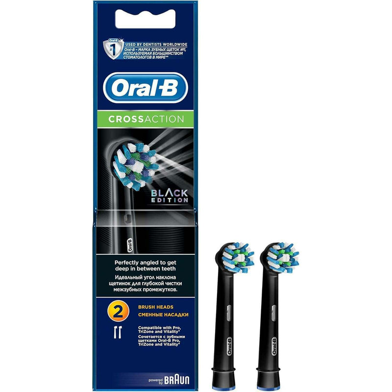 2x Cross Action Black Head Attachment Dental Care 2x Cross Action Black Head Attachment 2x Cross Action Black Head Attachment Oral B