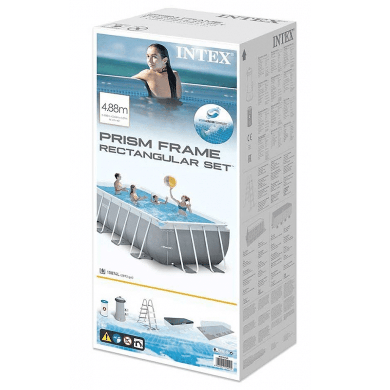 Prism Frame Rectr Pool Set 4.88 X 2.44 X 1.07M home pool Prism Frame Rectr Pool Set 4.88 X 2.44 X 1.07M Prism Frame Rectr Pool Set 4.88 X 2.44 X 1.07M Intex