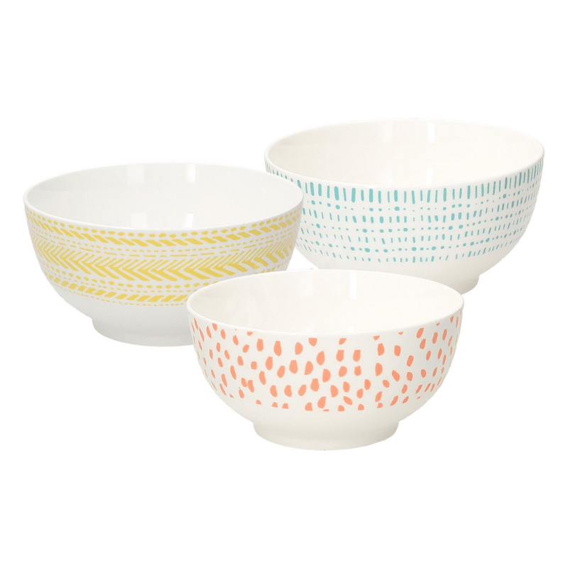 Set of 3 Bowls - Iris Agua Bowls Set of 3 Bowls - Iris Agua Set of 3 Bowls - Iris Agua Tognana