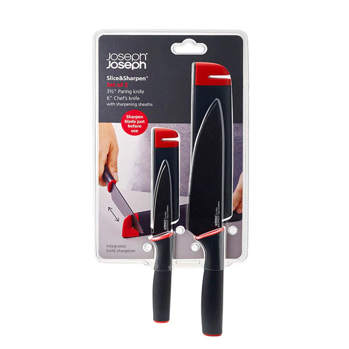 Slice & Sharpen Knives with Sharpening Protective Sheaths Kitchen Knives Slice & Sharpen Knives with Sharpening Protective Sheaths Slice & Sharpen Knives with Sharpening Protective Sheaths Joseph Joseph