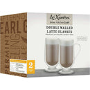 LeXpress Double Walled Latte Glasses Glass jars LeXpress Double Walled Latte Glasses LeXpress Double Walled Latte Glasses KitchenCraft