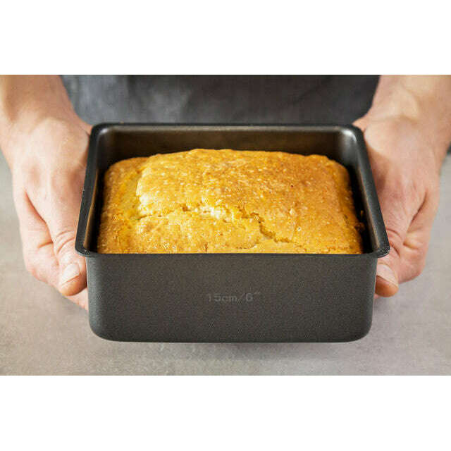 MasterClass Non-Stick Square Loose Base Deep Cake Pan, 15cm Baking pan MasterClass Non-Stick Square Loose Base Deep Cake Pan, 15cm MasterClass Non-Stick Square Loose Base Deep Cake Pan, 15cm KitchenCraft