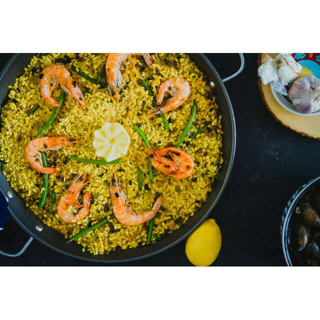 World of Flavours Mediterranean 38.5cm Paella Pan Pan World of Flavours Mediterranean 38.5cm Paella Pan World of Flavours Mediterranean 38.5cm Paella Pan KitchenCraft