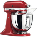 The German Outlet, KitchenAid, 4.8L Artisan Stand Mixer Empire Red + Pouring Shield & Extra Bowl