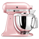 The German Outlet, KitchenAid, 4.8L Artisan Stand Mixer,  Silk Pink + Poring Shield & Extra Bowl
