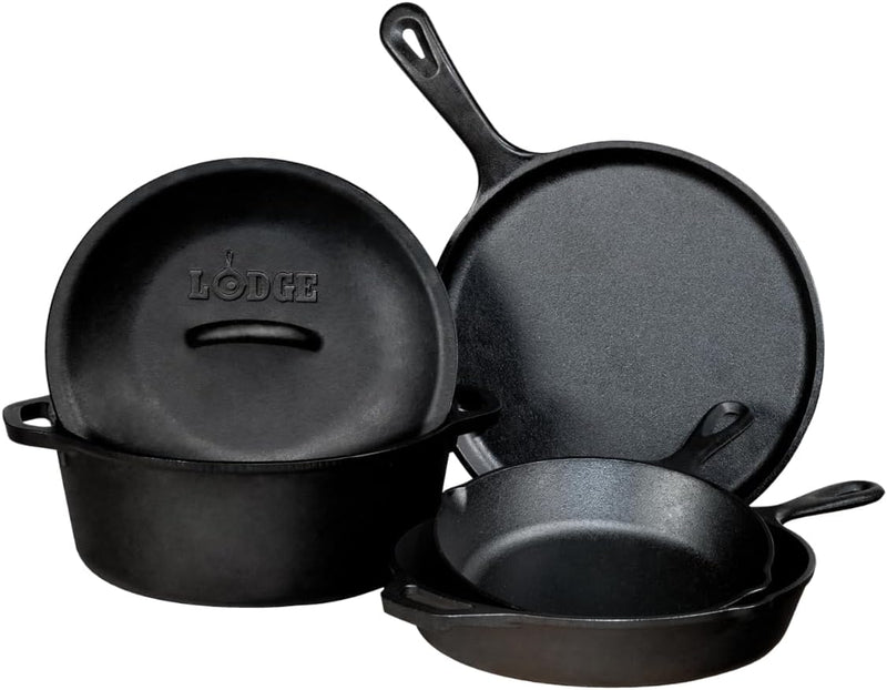 Lodge Seasoned Cast Iron 5 Piece Set