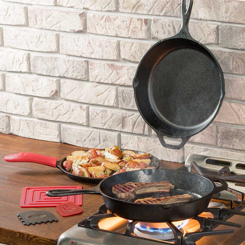 Seasoned Cast Iron Pan Set Cast Iron Seasoned Cast Iron Pan Set Seasoned Cast Iron Pan Set Lodge