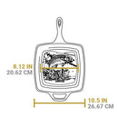 Wildlife  Series10.5 Inch Square Cast Iron Fish Grill Pan Cast Iron Wildlife  Series10.5 Inch Square Cast Iron Fish Grill Pan Wildlife  Series10.5 Inch Square Cast Iron Fish Grill Pan Lodge