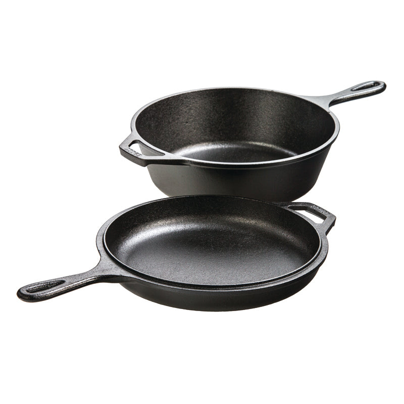 2.8L Seasoned Cast Iron Combo (Casserole+Fry Pan) Cooker  2.8L Seasoned Cast Iron Combo (Casserole+Fry Pan) Cooker 2.8L Seasoned Cast Iron Combo (Casserole+Fry Pan) Cooker The German Outlet