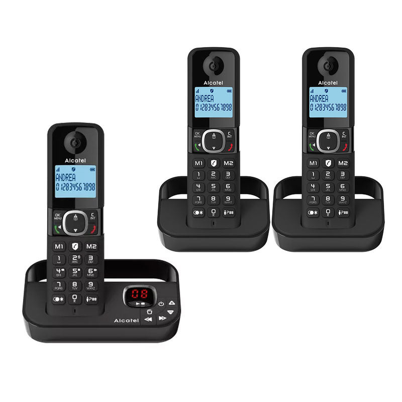 Cordless Phone TRIO With Digital Answering Machine - F860/Black Outlet Cordless Phone TRIO With Digital Answering Machine - F860/Black Cordless Phone TRIO With Digital Answering Machine - F860/Black Alcatel