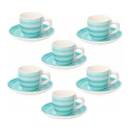 The German Outlet, Tognana, Louise Spin Coffee Cup & Saucer Set of 6 pcs