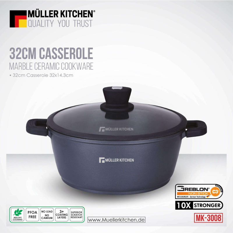 Die-Cast Aluminum Casserole – Silicone Lid Cooking Pot Die-Cast Aluminum Casserole – Silicone Lid Die-Cast Aluminum Casserole – Silicone Lid Muller Koch