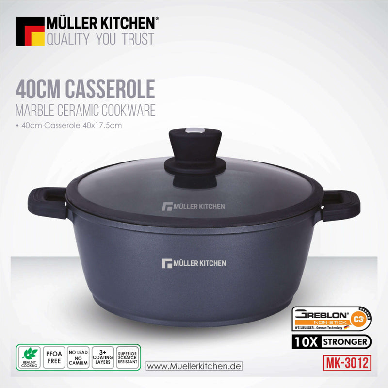 Die-Cast Aluminum Casserole – Silicone Lid Cooking Pot Die-Cast Aluminum Casserole – Silicone Lid Die-Cast Aluminum Casserole – Silicone Lid Muller Koch