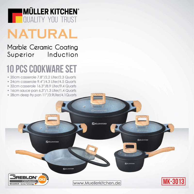 Die-Cast Aluminum Cookware Set – 10 Pieces Cooking set Die-Cast Aluminum Cookware Set – 10 Pieces Die-Cast Aluminum Cookware Set – 10 Pieces Muller Koch