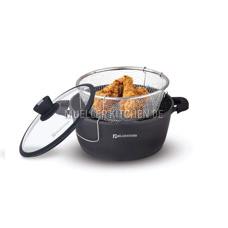 Die-Cast Deep Fryer 26cm Cooking Pot Die-Cast Deep Fryer 26cm Die-Cast Deep Fryer 26cm Muller Koch