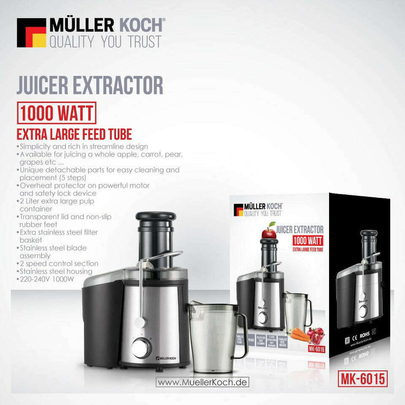 Juice Extractor INOX – 1000W Juicers Juice Extractor INOX – 1000W Juice Extractor INOX – 1000W Muller Koch