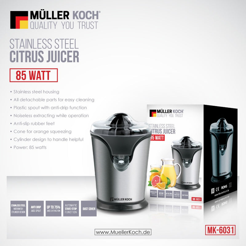 Electric Juicer INOX – 85W Juicers Electric Juicer INOX – 85W Electric Juicer INOX – 85W Muller Koch