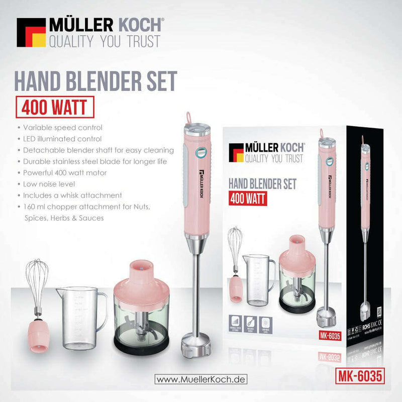 Hand Blender Set 4×1 – 400W Food Mixers & Blenders Hand Blender Set 4×1 – 400W Hand Blender Set 4×1 – 400W Muller Koch