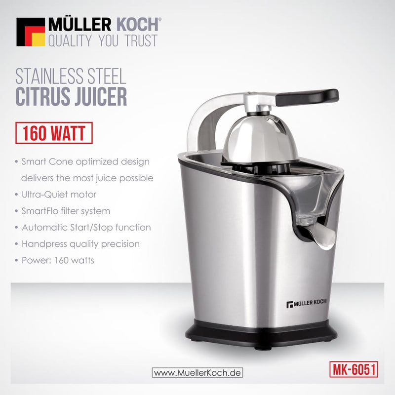 Electric Juicer INOX – 160W Juicers Electric Juicer INOX – 160W Electric Juicer INOX – 160W Muller Koch