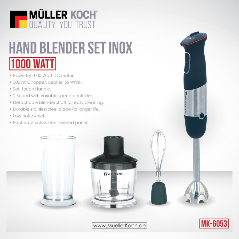 Hand Blender Set 4×1 – 1000W Hand Blender Hand Blender Set 4×1 – 1000W Hand Blender Set 4×1 – 1000W Muller Koch