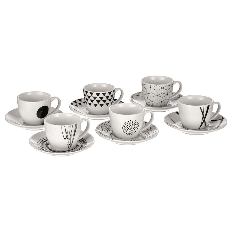 Metropol Graphic Set of 6 Coffee Cups with Saucer Coffee & Tea Cups Metropol Graphic Set of 6 Coffee Cups with Saucer Metropol Graphic Set of 6 Coffee Cups with Saucer Tognana