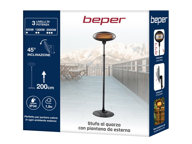 Patio Quartz Heater, Floor Stand