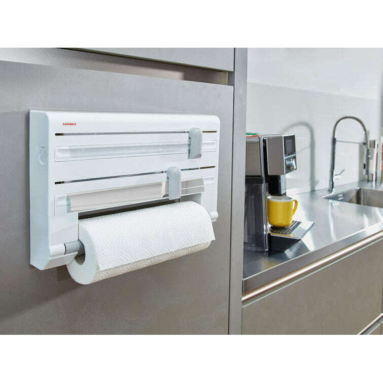 Wall-Mounted Roll Holder Parat Cling Film Cutter Wall-Mounted Roll Holder Parat Wall-Mounted Roll Holder Parat LEIFHEIT