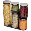 Podium 100 Glass Dry Food Storage Container Set with Stand Food Storage Podium 100 Glass Dry Food Storage Container Set with Stand Podium 100 Glass Dry Food Storage Container Set with Stand Joseph Joseph